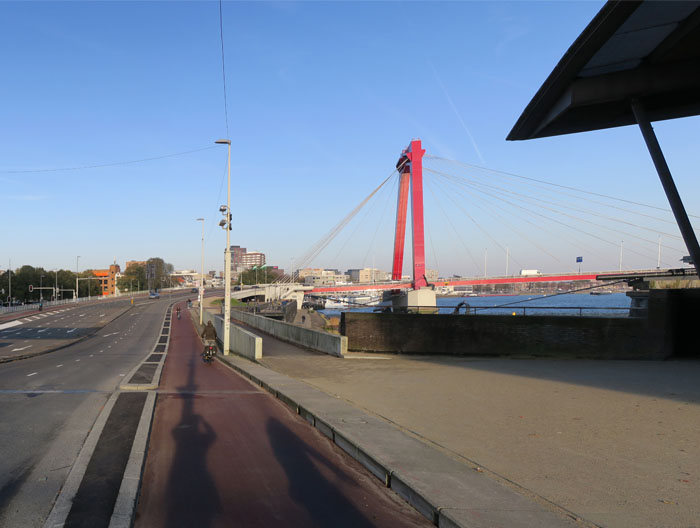 Nieuw fietspad Willemsbrug